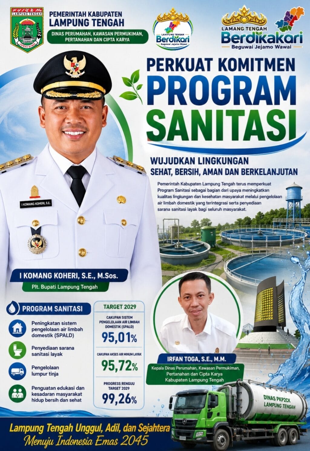 Pemkab Lamteng Perkuat Program Sanitasi, Targetkan Lingkungan Sehat dan Berkelanjutan