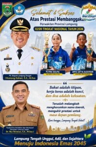 Dua Siswa Lampung Tengah Lolos O2SN Nasional Tahun 2026, Nur Rohman: Prestasi yang Membanggakan