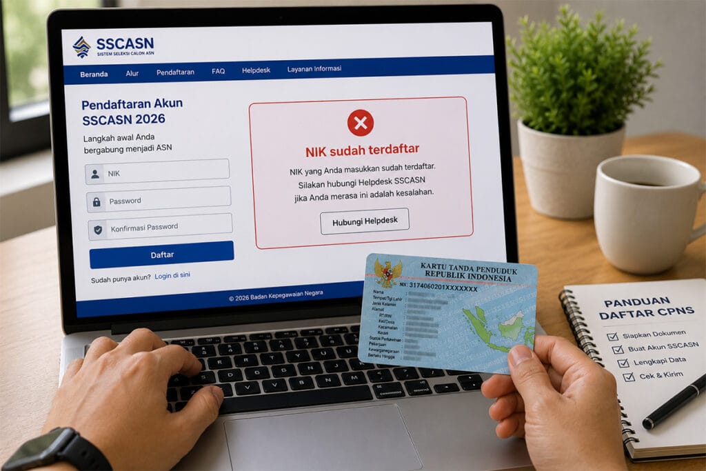 NIK sudah terdaftar saat daftar CPNS